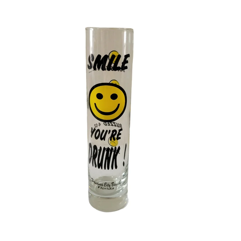 Smile Face 8oz Shot Glass Florida Souviner Funny